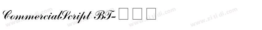CommercialScript BT字体转换